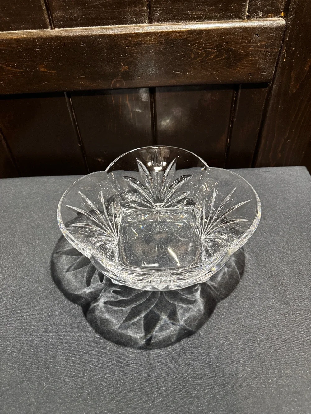 Vintage Clear Crystal Serving Bowl